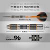 RED DRAGON Amberjack 5: 22g Tungsten Darts Set with Flights and Shafts (Stems) view 4