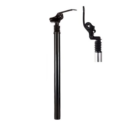 31.8/33.9 Suspension Bicycle Seat Post, Shock Absorber, Flip, Length 550mm, for Bicycle Seat Post, Black/Silver, 1 Pack (Color : Black, Size : 33.9 * 550mm)
