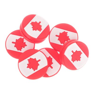 BESPORTBLE Tennis Racket Vibration Dampener Canada Flag Racquet Absorbers 6pcs Silicone Tennis Racket Strings Dampers for Athletes Home Office Decor