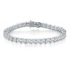 MDFUN Tennis Bracelets for Women and Men Cubic Zirconia Silver Bracelet 18K White Gold Plated 7MM Round CZ Dainty Jewelry 6 Inch view 1