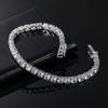 MDFUN Tennis Bracelets for Women and Men Cubic Zirconia Silver Bracelet 18K White Gold Plated 7MM Round CZ Dainty Jewelry 6 Inch view 4