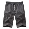 Maiyifu-GJ Men's Casual Multi Pocket Short Pants Elastic Waist Relaxed Fit Cargo Shorts Loose Fit Lightweight Outdoor Shorts (Dark Grey,X-Large) view 1