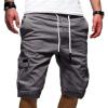 Maiyifu-GJ Men's Casual Multi Pocket Short Pants Elastic Waist Relaxed Fit Cargo Shorts Loose Fit Lightweight Outdoor Shorts (Dark Grey,X-Large) view 2