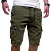 Men's Elastic Waist Cargo Shorts Casual Relaxed Fit Multi Pockets Short Lightweight Outdoor Military Short Pants (ArmyGreen,3X-Large) view 1
