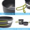 Peidesi Camping Cookware Mess Kit, Portable Camp Stove Pots and Pans Set, Carabiner, Folding Knife, Fork Spoon Kit, Carry Mesh Bag, for Backpacking view 4