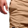 Men's Elastic Waist Cargo Shorts Casual Relaxed Fit Multi Pockets Short Lightweight Outdoor Military Short Pants (Khaki,X-Large) view 3