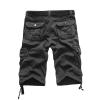 Maiyifu-GJ Men's Relaxed Fit Camo Cargo Shorts Lightweight Multi Pocket Outdoor Short Pants Casual Hiking Tactical Shorts (Black 1,38) view 2