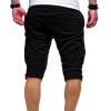 Maiyifu-GJ Men's Elastic Waist Cargo Shorts Casual Relaxed Fit Multi Pockets Short Lightweight Outdoor Military Short Pants (Black,XX-Large) view 2