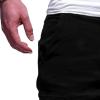 Maiyifu-GJ Men's Elastic Waist Cargo Shorts Casual Relaxed Fit Multi Pockets Short Lightweight Outdoor Military Short Pants (Black,XX-Large) view 3