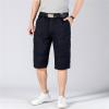 Maiyifu-GJ Men's Outdoor Zipper Pocket Cargo Shorts Elastic Waist Hiking Tactical Shorts Multi Pockets 3/4 Long Short Pants (Black,XX-Large) view 2