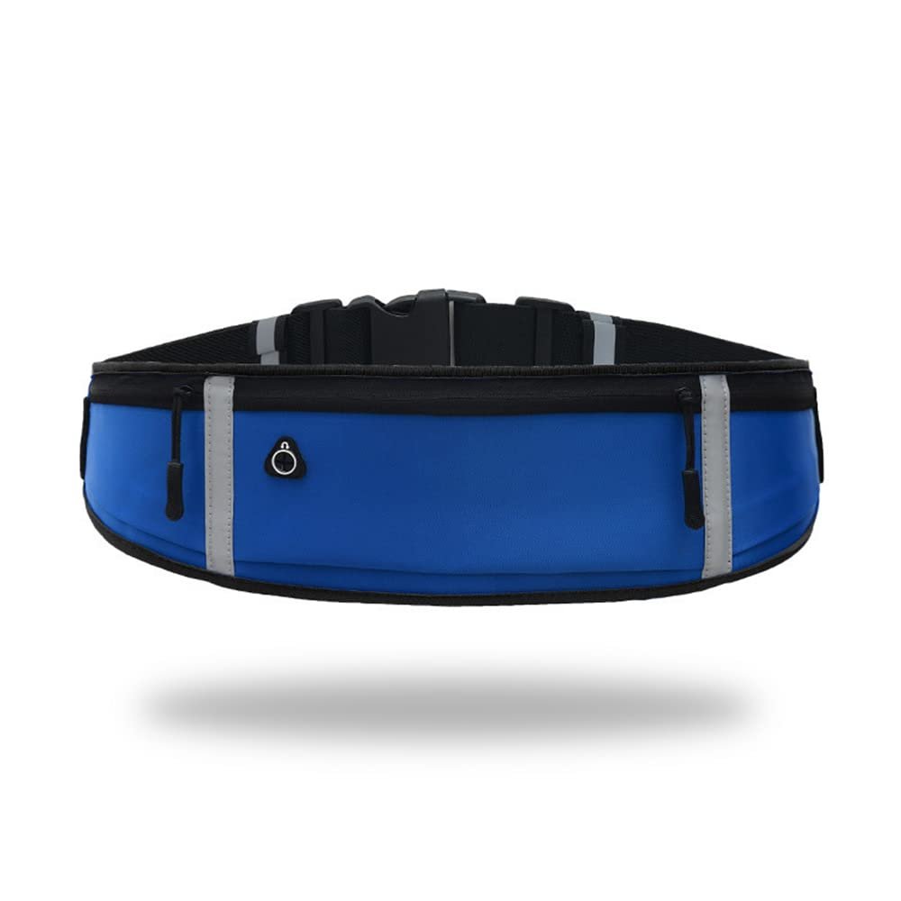 Running Belt Waist Pack Bag,Workout Gear,Gym Fitness Fanny Pack for Phone,Cell Phone Holder for Running,Jogging Pocket Belt for Women & Men,Running Accessories Waist Zip Pouch (Blue)