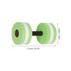 SEWACC 2Pcs Aquatic Exercise Dumbbells EVA- Foam Water Weights Water Dumbbells Aquatic Fitness Equipment for Aerobics (Green) view 2
