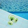 SEWACC 2Pcs Aquatic Exercise Dumbbells EVA- Foam Water Weights Water Dumbbells Aquatic Fitness Equipment for Aerobics (Green) view 4