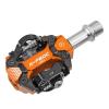 K PEDC Compatible Clipless MTB Mountain Bike Pedal Dual Sided Lightweight Aluminum 9/16 Platform Bicycle Pedals with Cleats for Road Orange view 1
