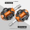 K PEDC Compatible Clipless MTB Mountain Bike Pedal Dual Sided Lightweight Aluminum 9/16 Platform Bicycle Pedals with Cleats for Road Orange view 4