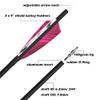 ZSHJGJR 28/30/31 Inch Archery Carbon Arrows Hunting Arrows with 4 Turkey Feather Removable Tips Targeting Practice Arrows 500 Spine for Compound & Recurve Bow 6/12Pack (12, Purple Red, 31 Inch) view 3