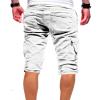 Maiyifu-GJ Men's Elastic Waist Cargo Shorts Casual Relaxed Fit Multi Pockets Short Lightweight Outdoor Military Short Pants (White,3X-Large) view 2