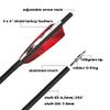 ZSHJGJR 28/30/31 Inch Archery Carbon Arrows Hunting Arrows with 4 Turkey Feather Removable Tips Targeting Practice Arrows 500 Spine for Compound & Recurve Bow 6/12Pack (12, Red, 31 Inch) view 3