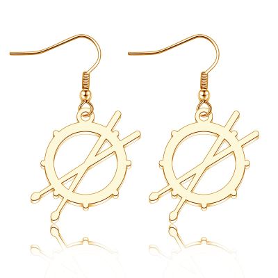 Drum Earrings Necklace Drummer Gift Musician Jewelry Music Lovers Gift Drum Player Band Gifts Music Musician Birthday Gift (Drum Earrings G)