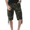 Maiyifu-GJ Men Relaxed Fit Camo Cargo Shorts Camouflage Multi Pockets Outdoor Short Pants Lightweight Loose Military Short (Green,31) view 2