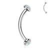 GAGABODY Eyebrow Jewelry 16g G23 Titanium Eyebrow Piercing Jewelry Curved Barbell 16g Belly Button Ring 6mm-12mm Cartilage view 1