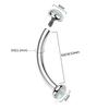 GAGABODY Eyebrow Jewelry 16g G23 Titanium Eyebrow Piercing Jewelry Curved Barbell 16g Belly Button Ring 6mm-12mm Cartilage view 3