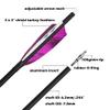 ZSHJGJR 28/30/31 Inch Archery Carbon Arrows Hunting Arrows with 4 Turkey Feather Removable Tips Targeting Practice Arrows 500 Spine for Compound & Recurve Bow 6/12Pack (12, Purple, 28 Inch) view 3
