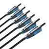 ZSHJGJR 28/30/31 Inch Archery Carbon Arrows Hunting Arrows with 4 Turkey Feather Removable Tips Targeting Practice Arrows 500 Spine for Compound & Recurve Bow 6/12Pack (12, Blue, 31 Inch) view 2