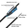 ZSHJGJR 28/30/31 Inch Archery Carbon Arrows Hunting Arrows with 4 Turkey Feather Removable Tips Targeting Practice Arrows 500 Spine for Compound & Recurve Bow 6/12Pack (12, Blue, 31 Inch) view 3