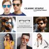 FURISHQI 4 PACK Classic Polarized Sunglasses for Men and Women Retro Style Semi Rimless Frame Sun Glasses 100% UV Protection Goggles view 2