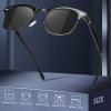 FURISHQI 4 PACK Classic Polarized Sunglasses for Men and Women Retro Style Semi Rimless Frame Sun Glasses 100% UV Protection Goggles view 3