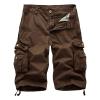 Maiyifu-GJ Men's Cotton Twill Multi Pockets Shorts Lightweight Relaxed Fit Cargo Short Casual Outdoor Military Short Pants (Brown,31) view 1