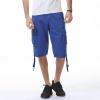 Maiyifu-GJ Men's Cotton Twill Multi Pockets Shorts Lightweight Relaxed Fit Cargo Short Casual Outdoor Military Short Pants (Blue,40) view 3