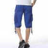 Maiyifu-GJ Men's Cotton Twill Multi Pockets Shorts Lightweight Relaxed Fit Cargo Short Casual Outdoor Military Short Pants (Blue,40) view 4