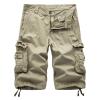 Maiyifu-GJ Men's Cotton Twill Multi Pockets Shorts Lightweight Relaxed Fit Cargo Short Casual Outdoor Military Short Pants (Khaki,38) view 1