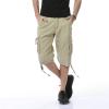 Maiyifu-GJ Men's Cotton Twill Multi Pockets Shorts Lightweight Relaxed Fit Cargo Short Casual Outdoor Military Short Pants (Khaki,38) view 2