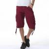 Men's Cotton Twill Multi Pockets Shorts Lightweight Relaxed Fit Cargo Short Casual Outdoor Military Short Pants (Red,46) view 3