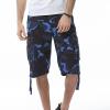 Maiyifu-GJ Men Relaxed Fit Camo Cargo Shorts Camouflage Multi Pockets Outdoor Short Pants Lightweight Loose Military Short (Blue,36) view 3