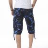 Maiyifu-GJ Men Relaxed Fit Camo Cargo Shorts Camouflage Multi Pockets Outdoor Short Pants Lightweight Loose Military Short (Blue,36) view 4
