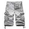 Maiyifu-GJ Men's Cotton Twill Multi Pockets Shorts Lightweight Relaxed Fit Cargo Short Casual Outdoor Military Short Pants (Grey,38) view 1