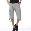 Maiyifu-GJ Men's Cotton Twill Multi Pockets Shorts Lightweight Relaxed Fit Cargo Short Casual Outdoor Military Short Pants (Grey,38) view 2