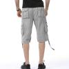 Maiyifu-GJ Men's Cotton Twill Multi Pockets Shorts Lightweight Relaxed Fit Cargo Short Casual Outdoor Military Short Pants (Grey,38) view 3