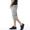 Maiyifu-GJ Men's Cotton Twill Multi Pockets Shorts Lightweight Relaxed Fit Cargo Short Casual Outdoor Military Short Pants (Grey,38) view 4