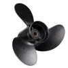 liang 12 Spline Tooths 8-9.8HP Aluminum Alloy 3 Blades 3B2W64517-1 8.5X9 Outboard Propeller Boat for Tohatsu Nissan-Mercury Black view 3