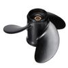 liang 12 Spline Tooths 8-9.8HP Aluminum Alloy 3 Blades 3B2W64517-1 8.5X9 Outboard Propeller Boat for Tohatsu Nissan-Mercury Black view 4