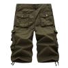 Maiyifu-GJ Men's Cotton Twill Multi Pockets Shorts Lightweight Relaxed Fit Cargo Short Casual Outdoor Military Short Pants (Green,48) view 2