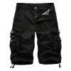 Maiyifu-GJ Men's Cotton Twill Multi Pockets Shorts Lightweight Relaxed Fit Cargo Short Casual Outdoor Military Short Pants (Black,31) view 1