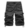 Maiyifu-GJ Men's Cotton Twill Multi Pockets Shorts Lightweight Relaxed Fit Cargo Short Casual Outdoor Military Short Pants (Black,31) view 2