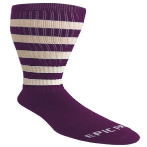Epic Adult Bumble Bee Hoop - Cute Novelty Fun Design Kneehigh/Otc Socks Pair Purple/White (MEDIUM) SOCK SIZE PR