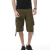Maiyifu-GJ Men's Cotton Twill Multi Pockets Shorts Lightweight Relaxed Fit Cargo Short Casual Outdoor Military Short Pants (Green,32) view 3